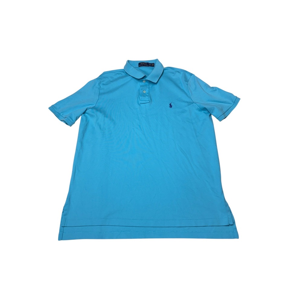 Polo Ralph Lauren Men XL SolfTouch Turquoise Blue Short Sleeve Polo Shirt Cotton